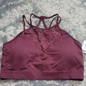 Women's Lace Bralette - Burgundy